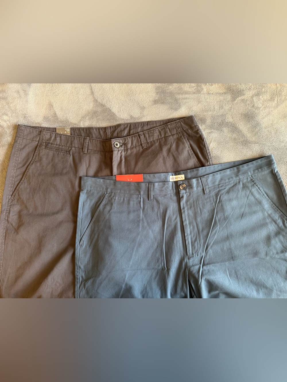 Merona Men's Chino Pants in Brown and Gray-Blue